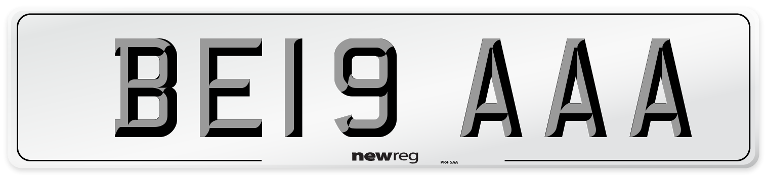 BE19 AAA Number Plate from New Reg